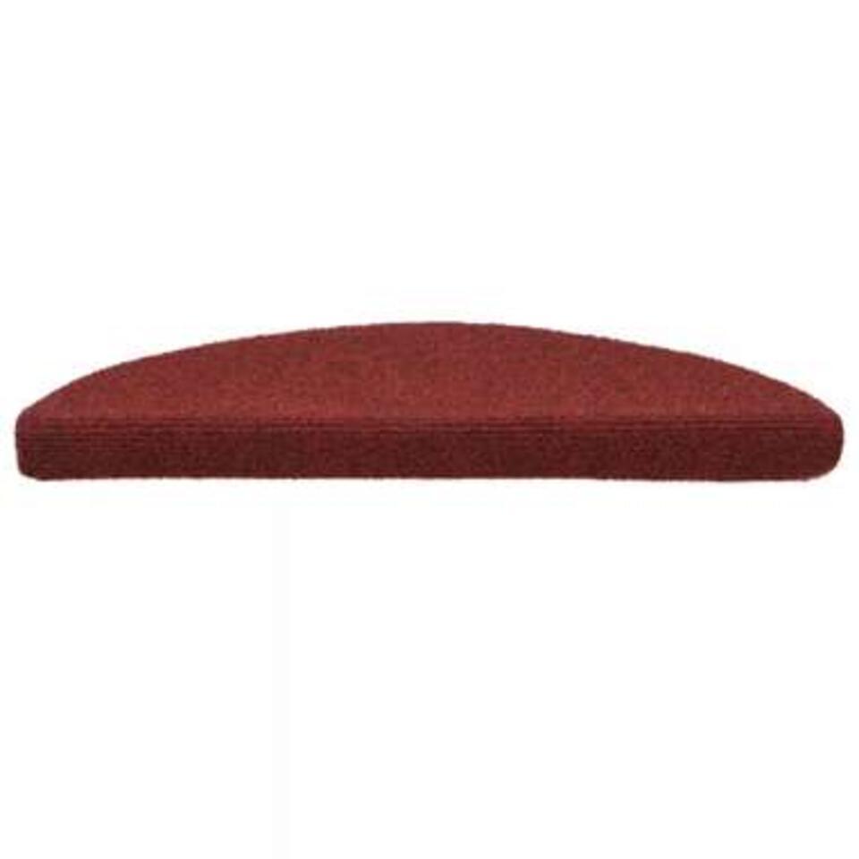  VidaXL Trapmatten Zelfklevend 56x17x3 Cm Naaldvilt Rood 15 St