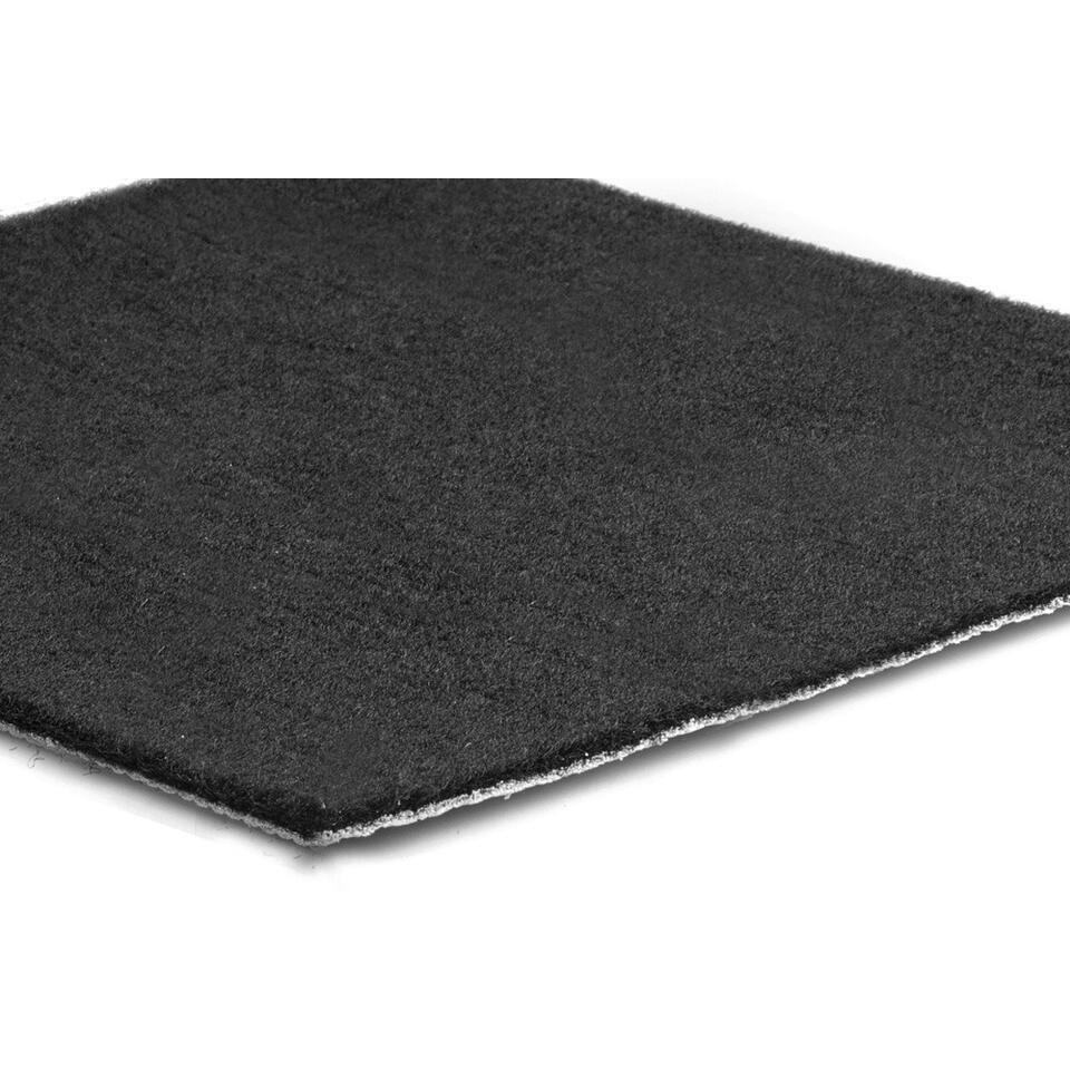  Tapijt Loper Dakar - Breedte 100 Cm - 5 Mm Dik - Zwart