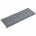  VidaXL Trapmatten 5 St 65x21x4 Cm Naaldvilt Lichtgrijs