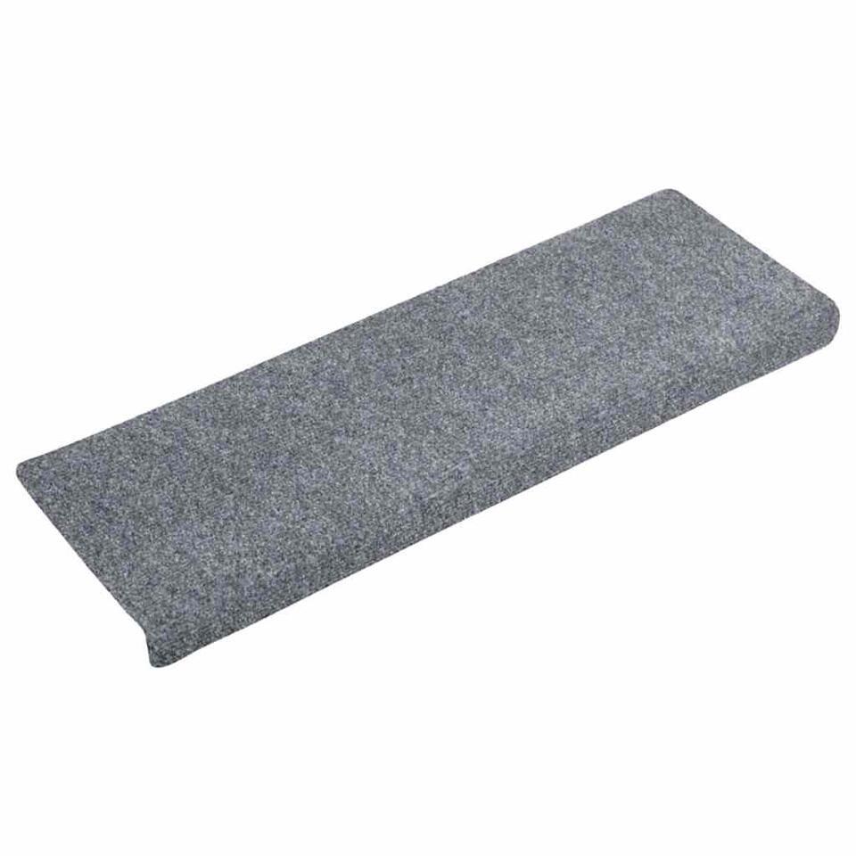  VidaXL Trapmatten 5 St 65x21x4 Cm Naaldvilt Lichtgrijs