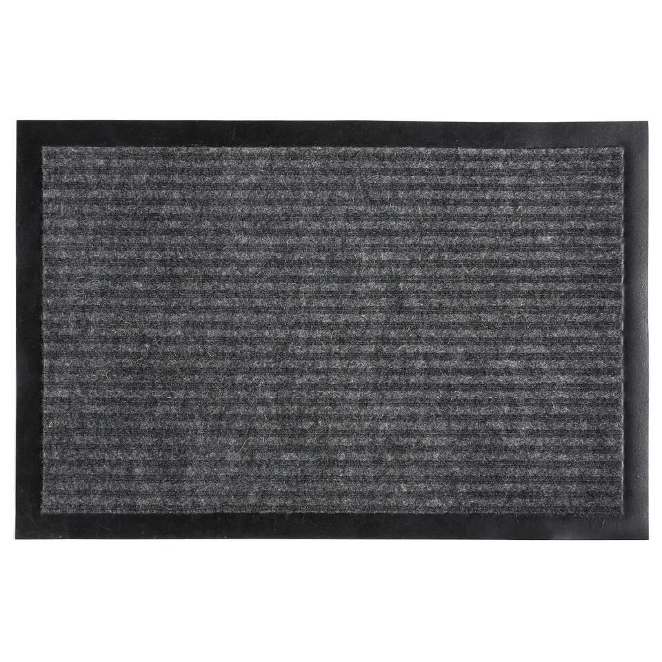  5Five Deurmat - Donkergrijs - Droogloopmat - 60 X 40 Cm