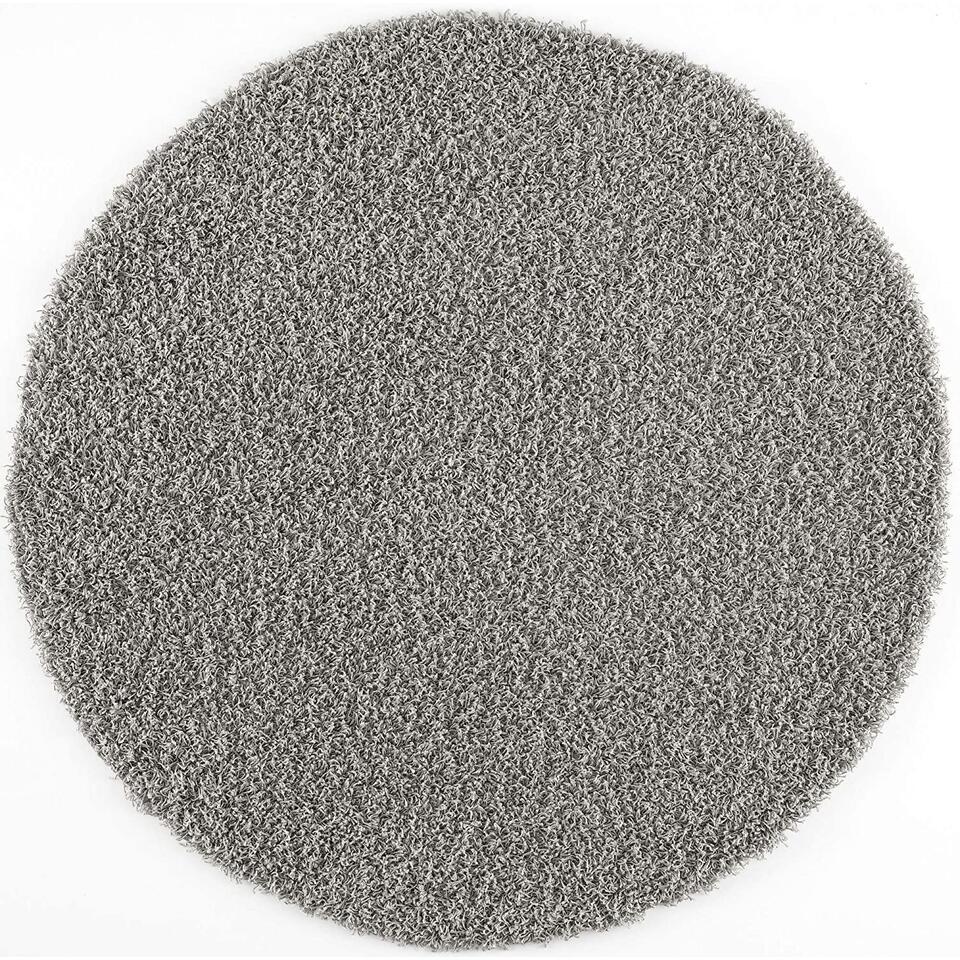  Loca Shaggy Rond Vloerkleed Lichtgrijs Hoogpolig - 150 CM ROND