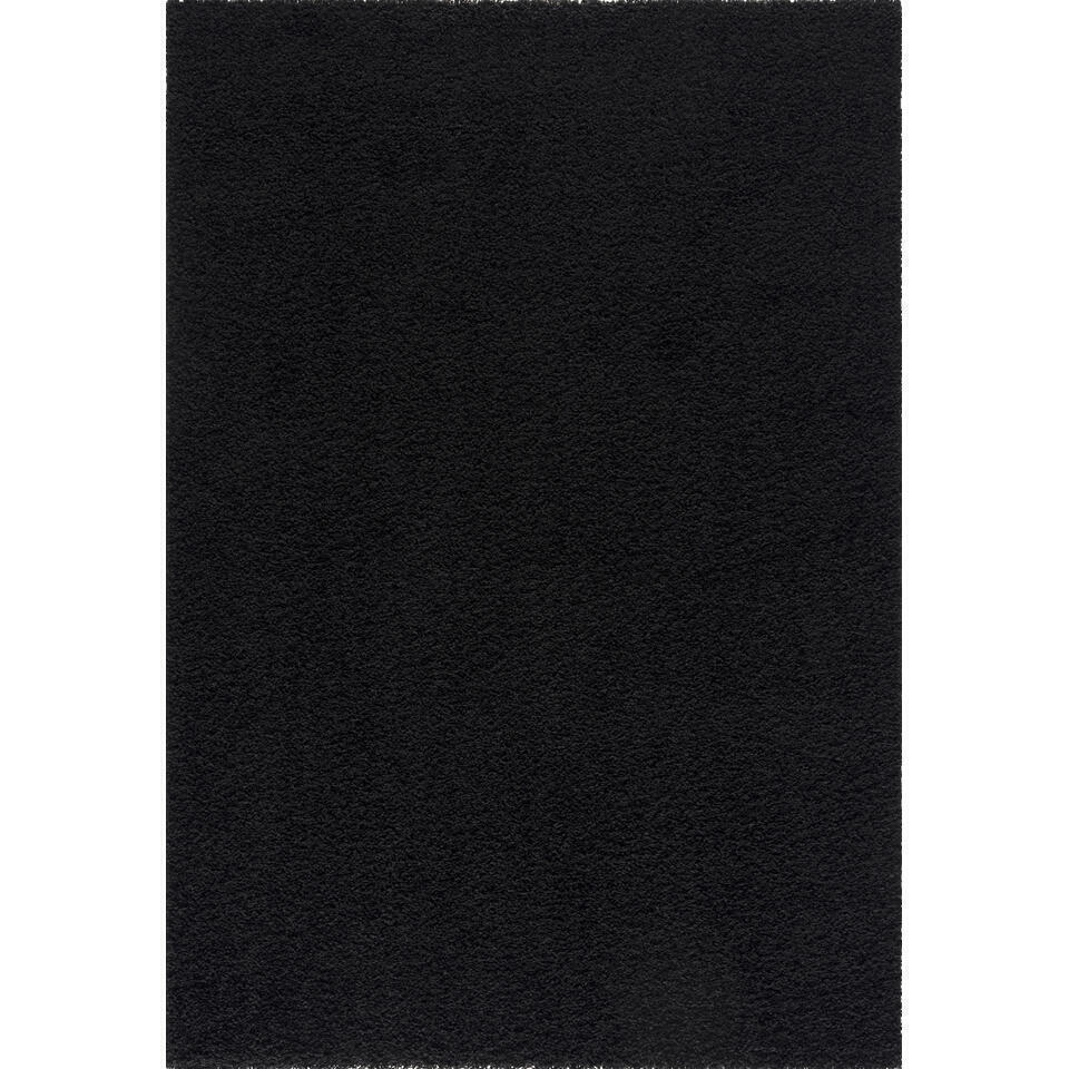  Loca Shaggy Vloerkleed Zwart Hoogpolig - 140x200 CM