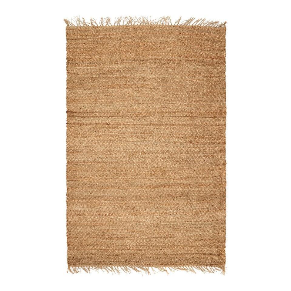  Interieur05 Jute Vloerkleed Rechthoek Mobi - Met Franjes - 140 X 200 Cm