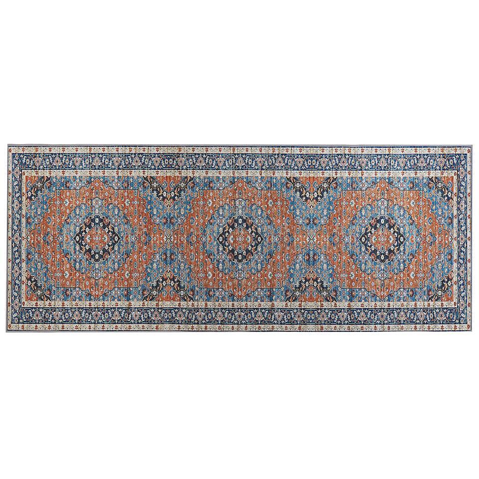  Beliani Loper - MIDALAM Blauw Polyester 80x200 Cm