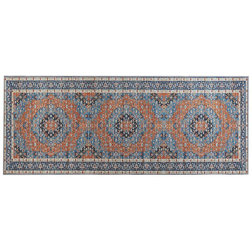  Beliani Loper - MIDALAM Blauw Polyester 80x200 Cm