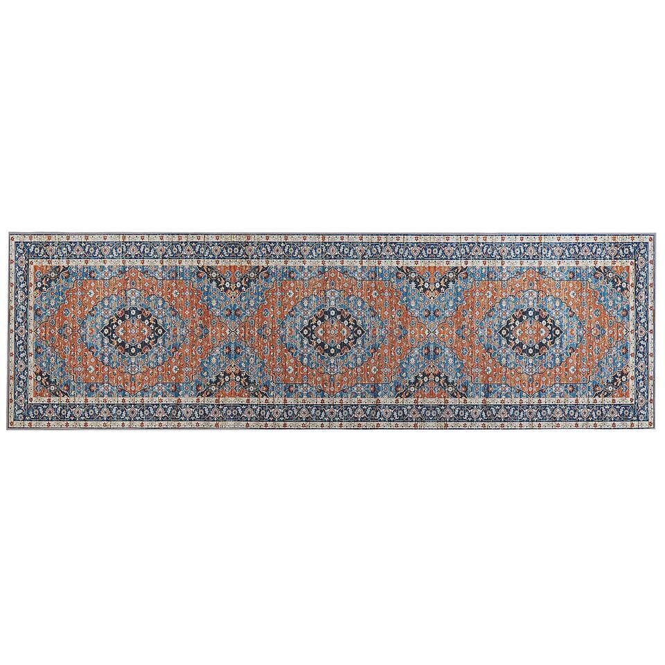  Beliani Loper - MIDALAM Blauw Polyester 60x200 Cm
