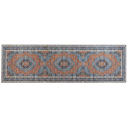  Beliani Loper - MIDALAM Blauw Polyester 60x200 Cm