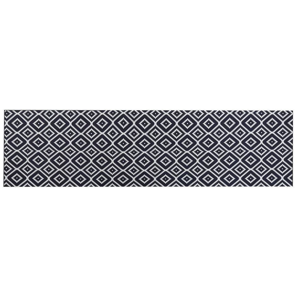  Beliani Loper - KARUNGAL Zwart Polyester 80x300 Cm
