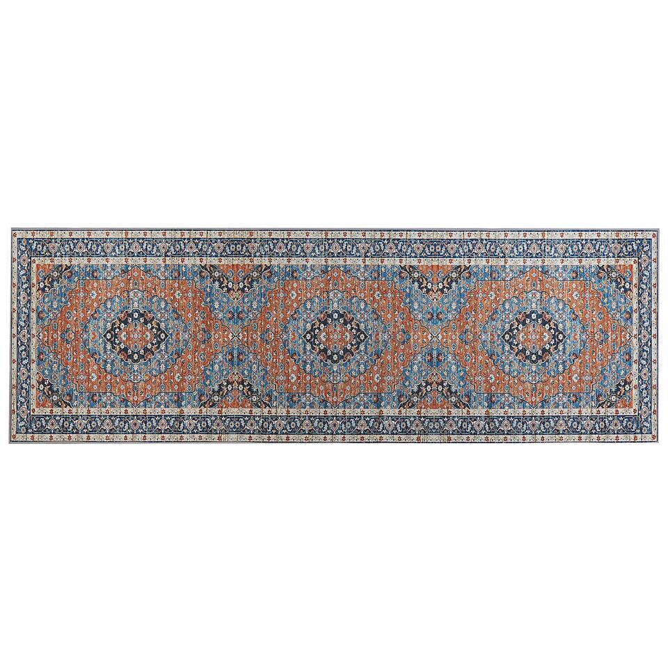  Beliani Loper - MIDALAM Blauw Polyester 80x240 Cm