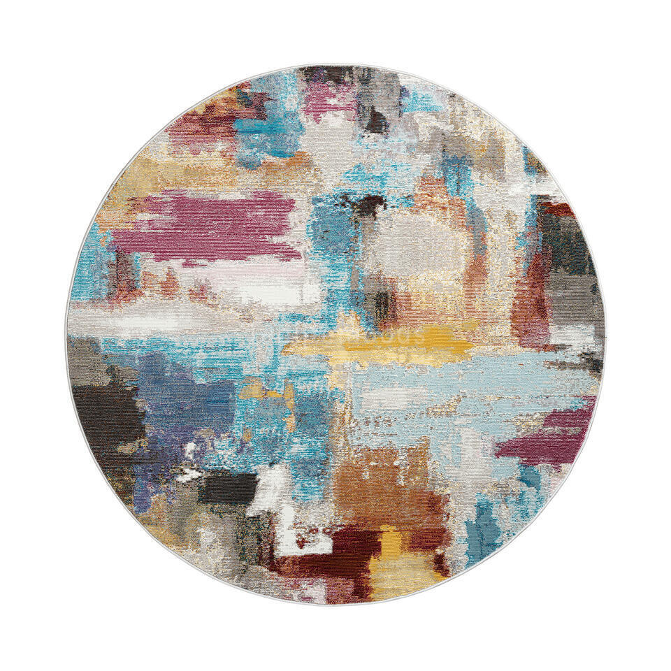  Picasso Artisan Vintage Rond Vloerkleed Multi Laagpolig - 240 CM ROND