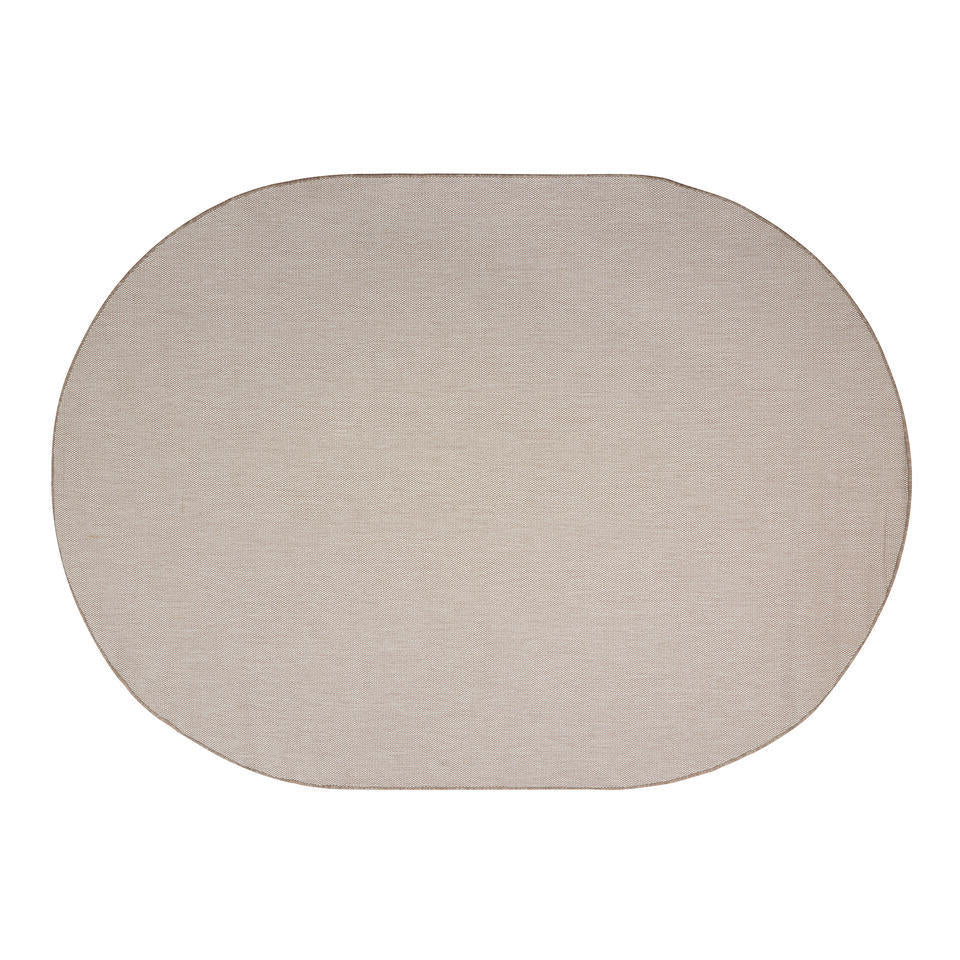  Buitenkleed Ovaal Mono - Naturel/Wit - Dubbelzijdig - EVA Interior - 190 X 290