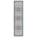  GORDES - Loper Tapijt - Beige/Blauw - 80 X 300 Cm - Polyester