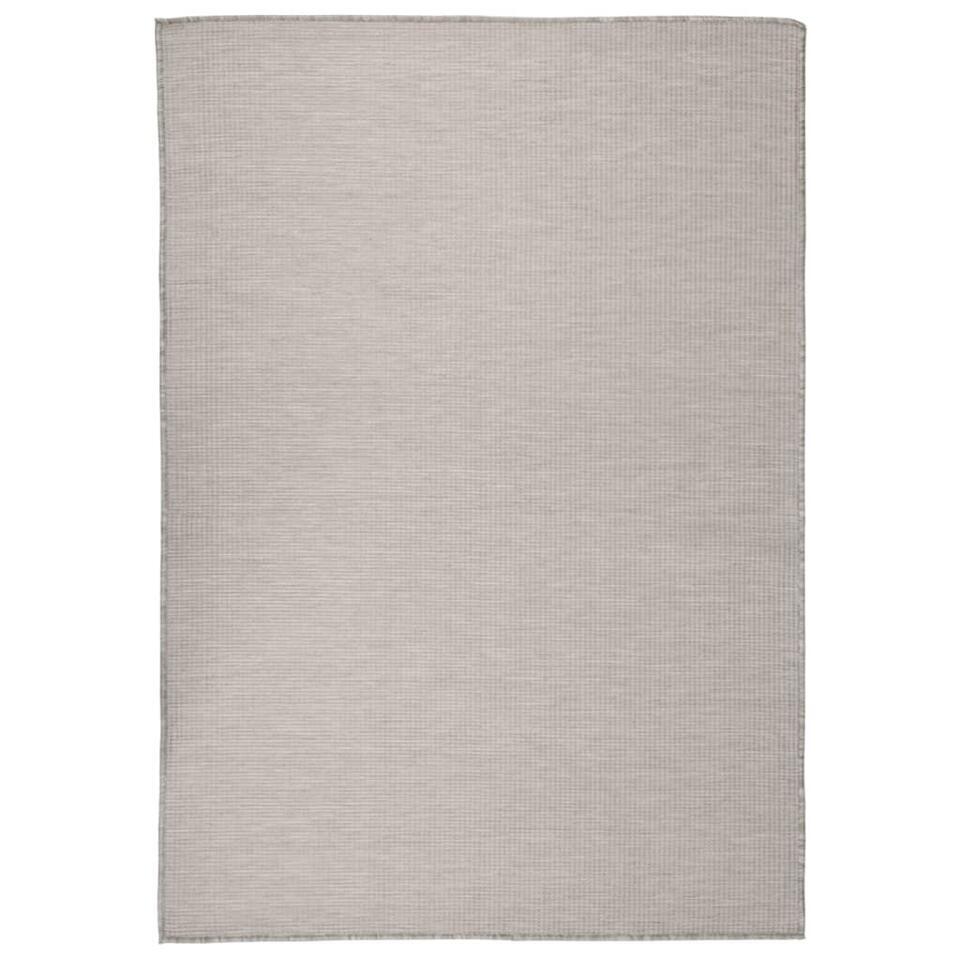  VidaXL - Buitenkleed - Taupe - Kunststof - 140 X 200 Cm