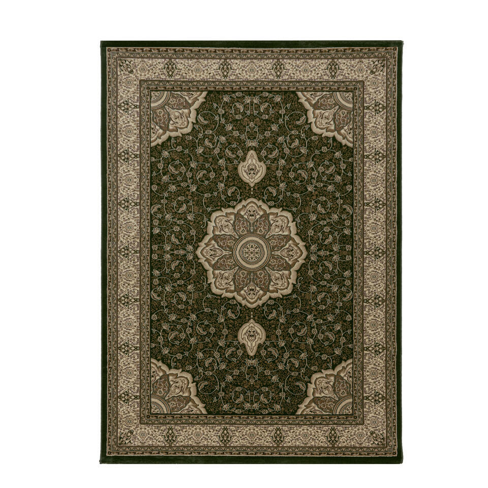  Isfahan Oosters Klassiek Laagpolig Vloerkleed Groen - 300x400 CM