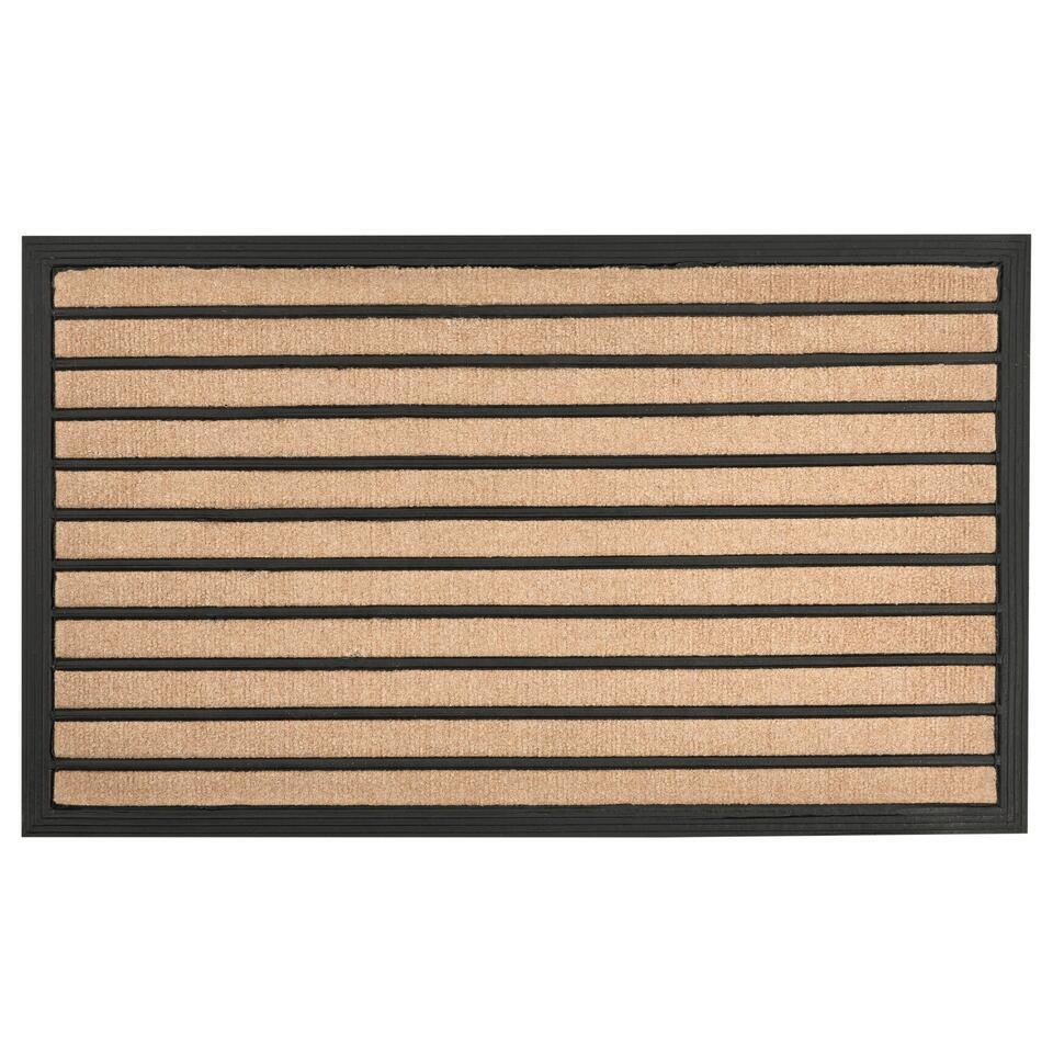  ZAGROS - Deurmat - Natuurlijk/Zwart - 40 X 60 Cm - Polyester