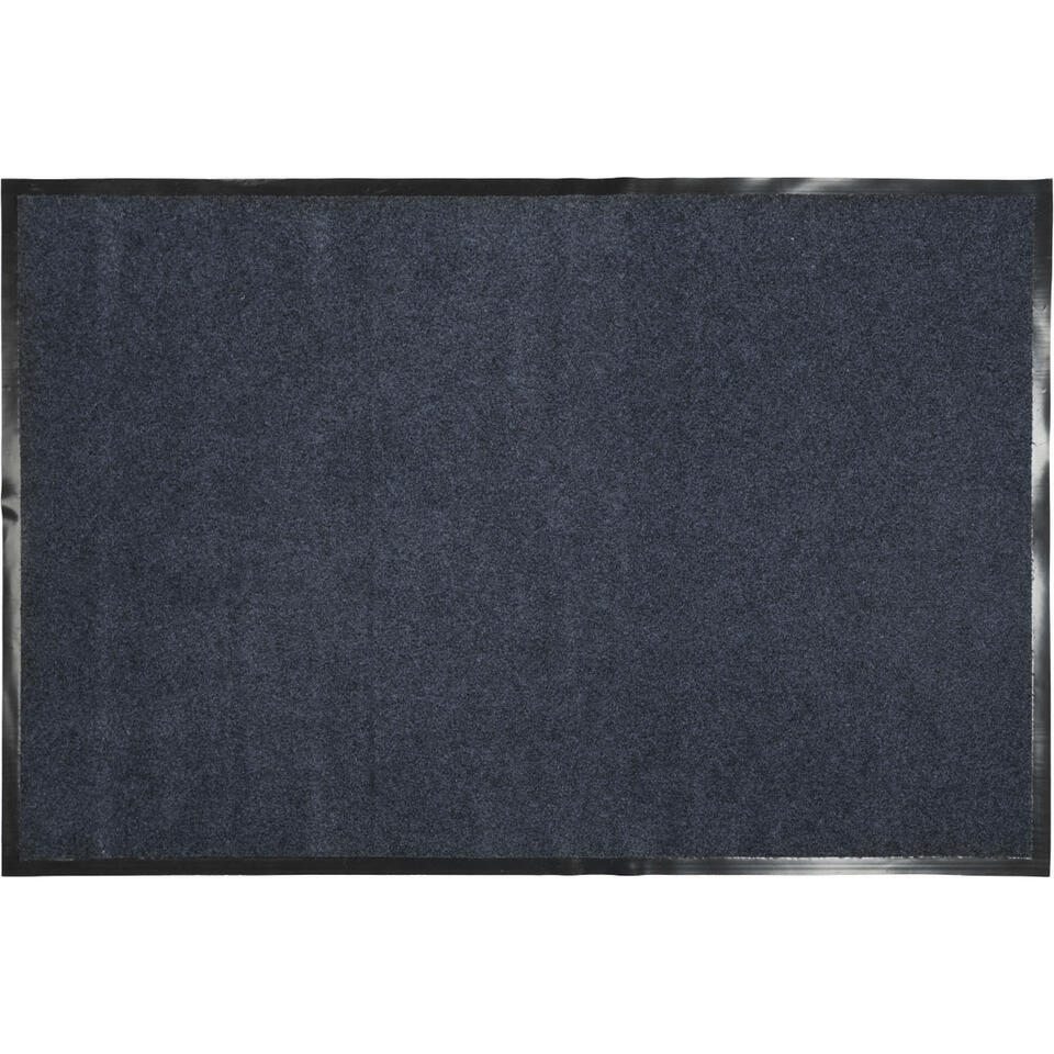 Merkloos Luance Deurmat - Grijs - 80x60 Cm - PVC-polyester - Droogloopmat