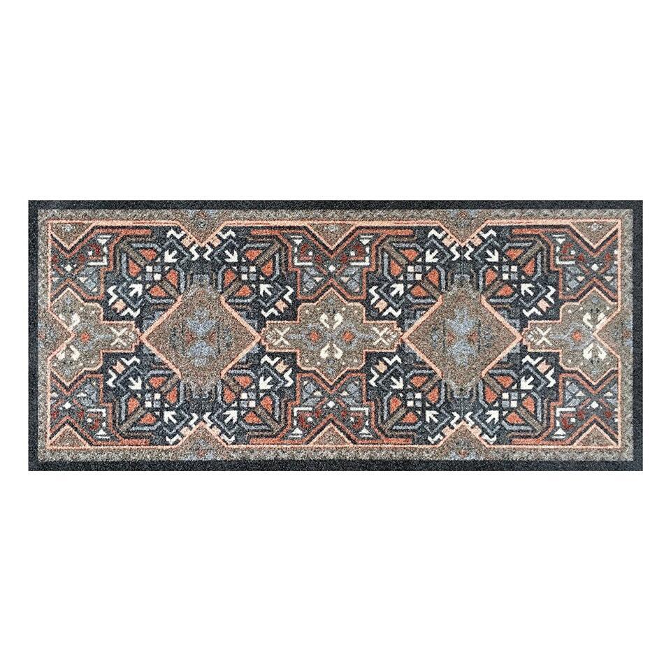  Deurmat Vintage Boho Kelim Antraciet - 66x150 Cm