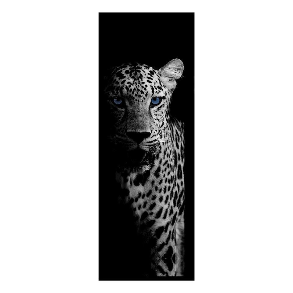  Deurmat Cheetah Antraciet/blauw - 50x150 Cm