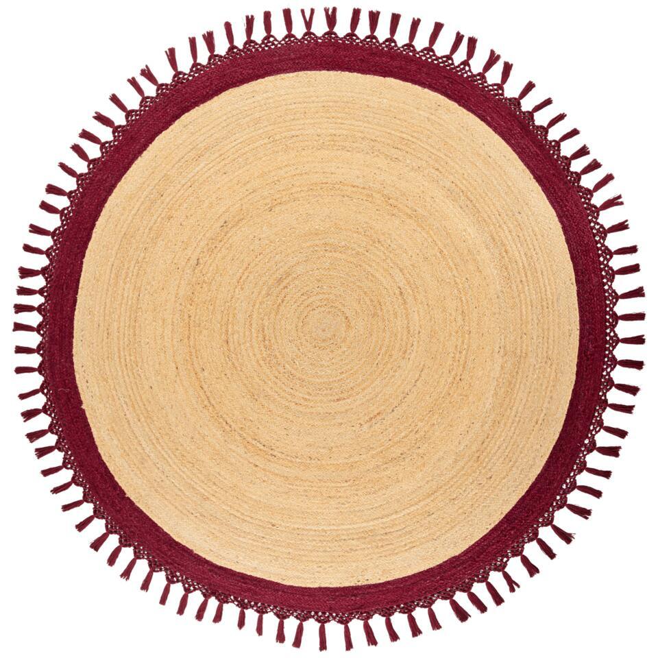 MARTS - Vloerkleed - Donkerrood - 200 Cm - Jute