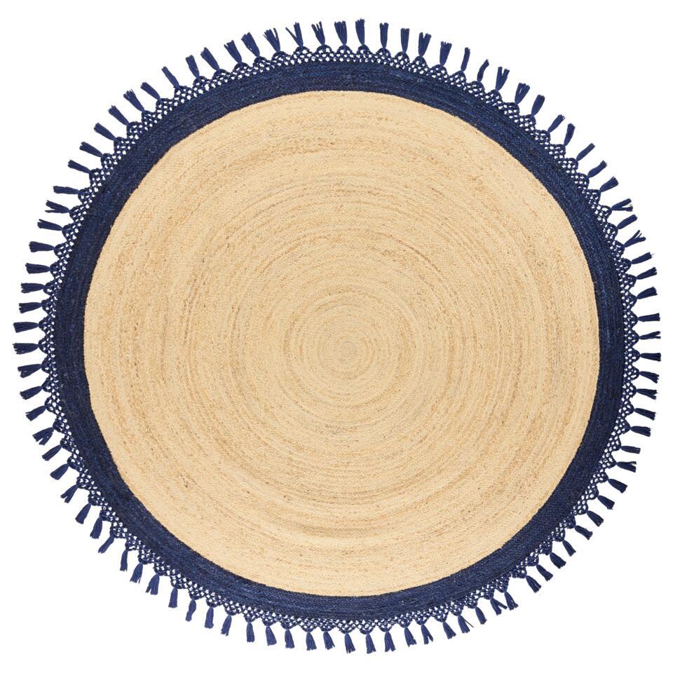  MARTS - Vloerkleed - Donkerblauw - 200 Cm - Jute
