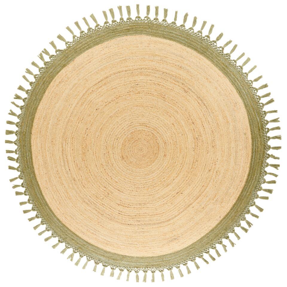  MARTS - Vloerkleed - Beige/Groen - 200 Cm - Jute