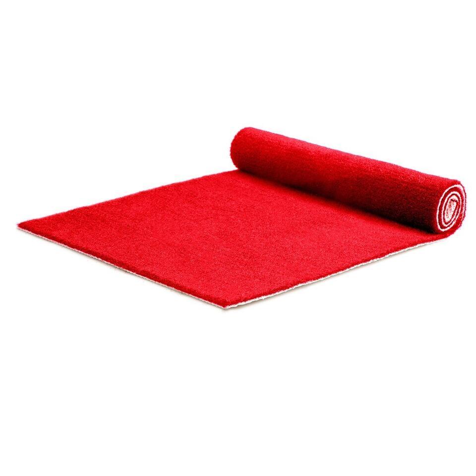  Tapijt Loper Dakar - Breedte 100 Cm - 5 Mm Dik - Rood