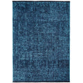  SPACE Vloerkleed - Laagpolig Effen Velours - Blauw 140x200 Cm - Modern Woonkamer