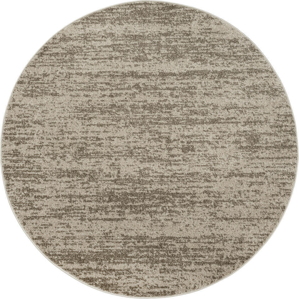 Relax Oslo - Laagpolig Effen Vloerkleed - Beige - 240 CM ROND