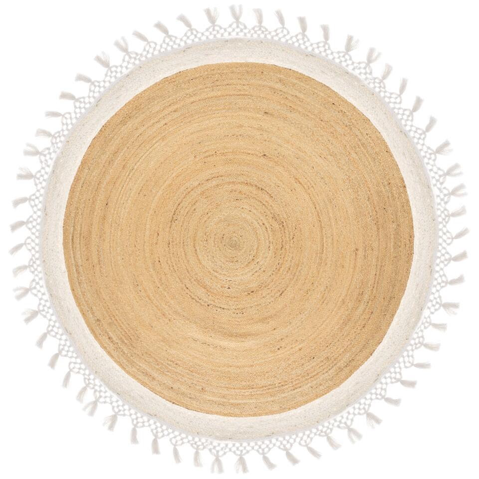  MARTS - Vloerkleed - Beige/Wit - 200 Cm - Jute