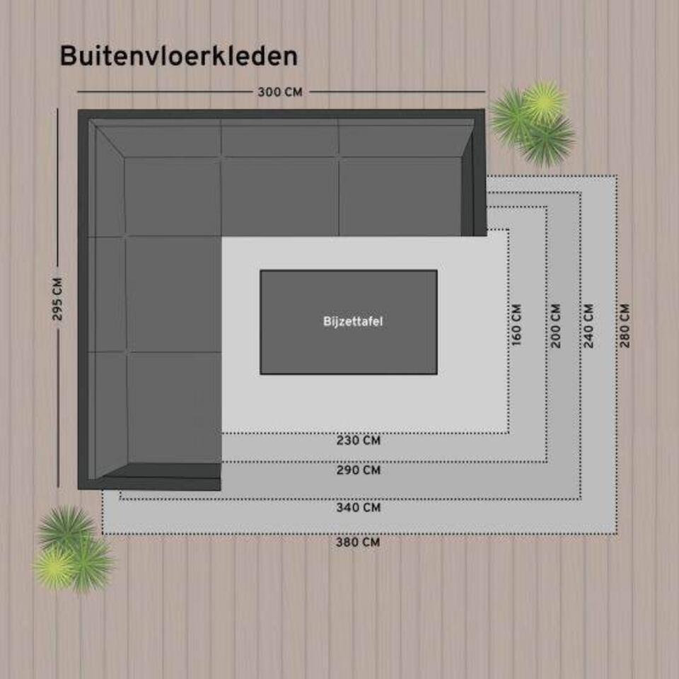  Interieur05 Buitenkleed Jute Outdoor Beige/bruin - 290 X 200 Cm