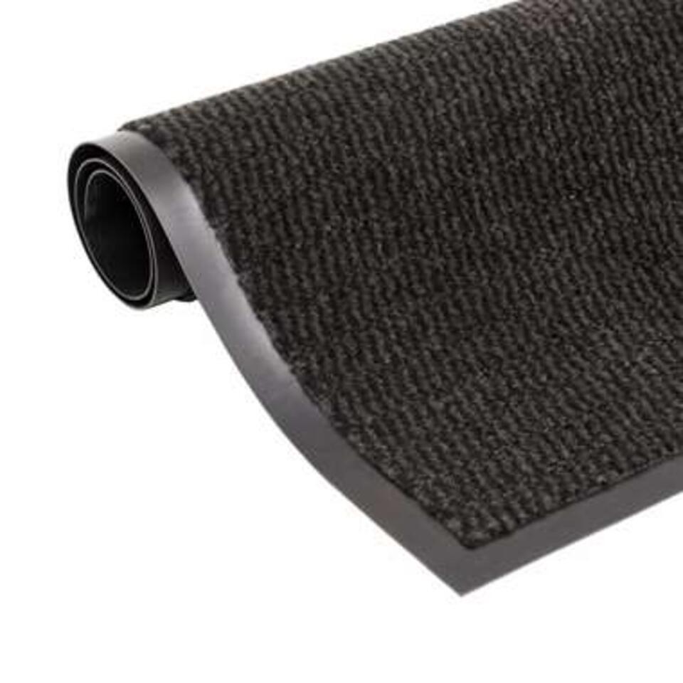  VidaXL Droogloopmat Rechthoekig Getuft 80x120 Cm Zwart