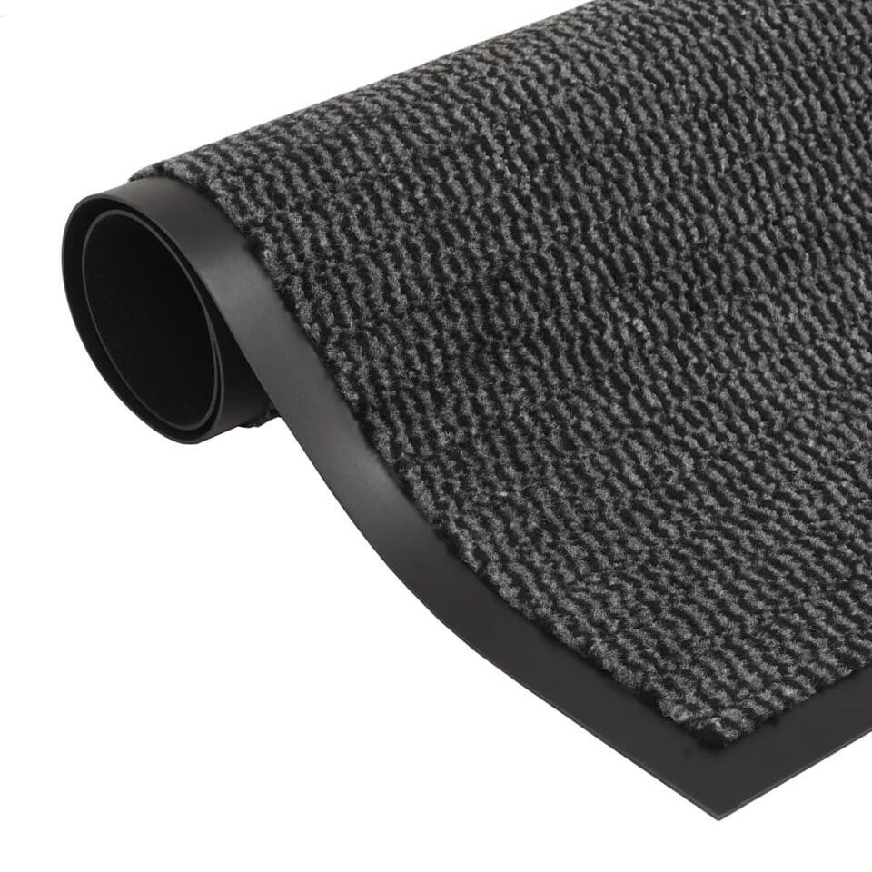  VidaXL Droogloopmatten 2 St Rechthoekig Getuft 60x90 Cm Antraciet