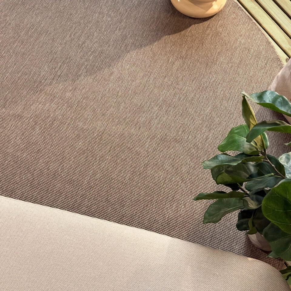  Interieur05 Rond Buitenkleed Linnen Tone - 240 X 240 Cm