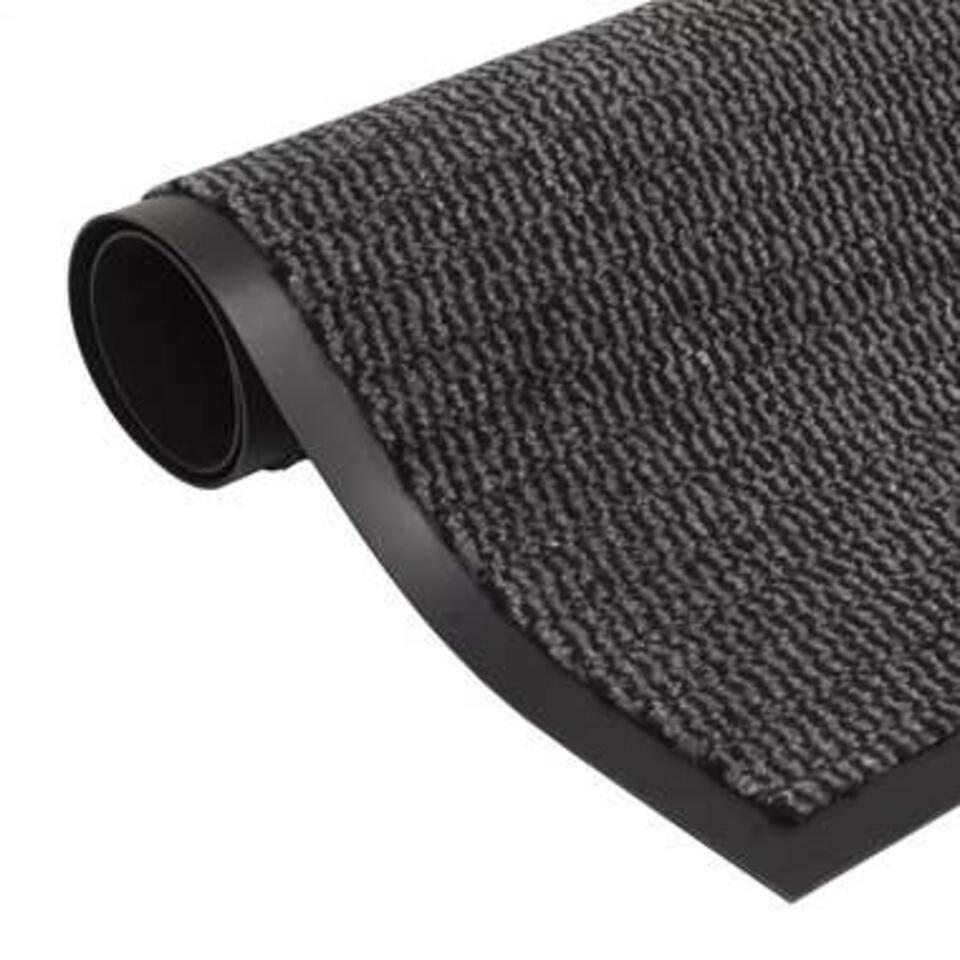  VidaXL Droogloopmat Rechthoekig Getuft 90x150 Cm Antraciet