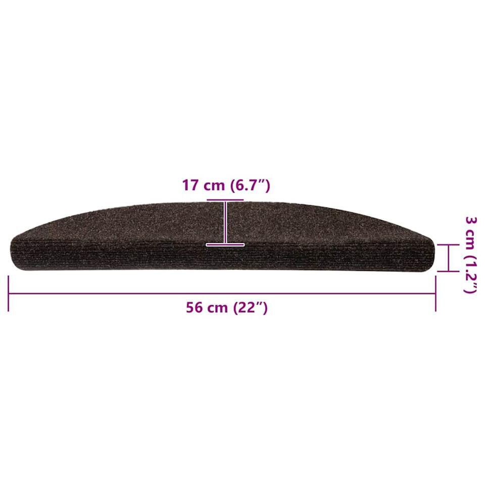  VidaXL - Trapmat - Bruin - Polypropyleen - 56 X 17 X 3 Cm - 5 Stuks
