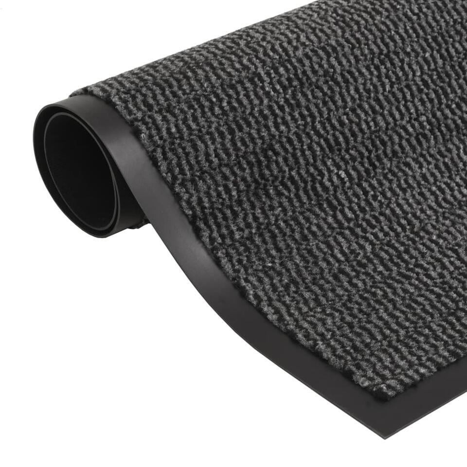  VidaXL Droogloopmat Rechthoekig Getuft 120x180 Cm Antraciet