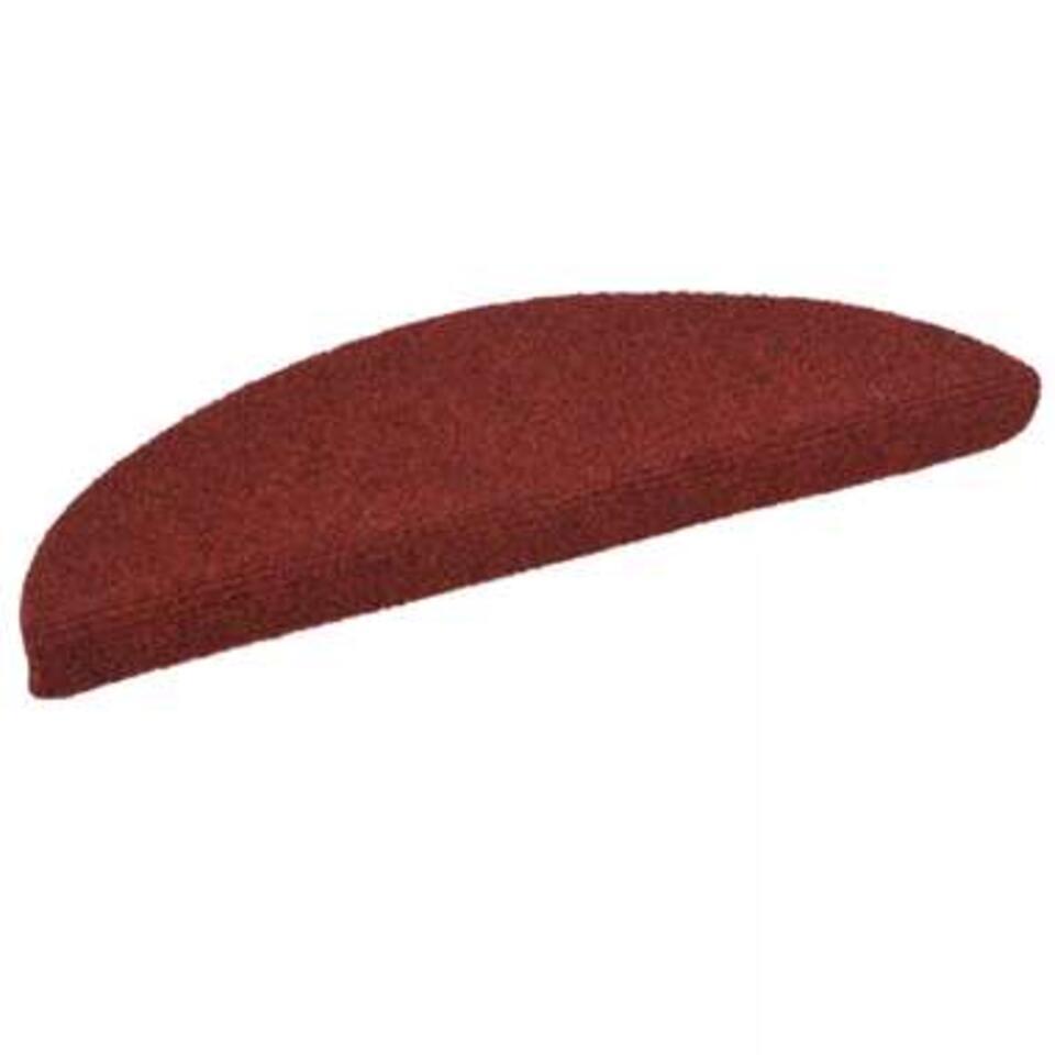 VidaXL Trapmatten Zelfklevend 56x17x3 Cm Naaldvilt Rood 15 St