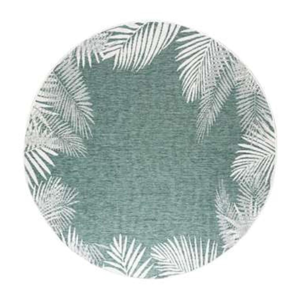  Eva Interior Buitenkleed Leaf Buitenkleed 200 Rond Groen
