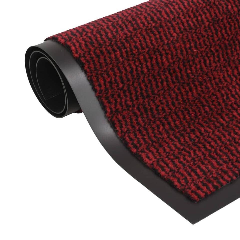  VidaXL - Deurmat - Rood - Stof - 60 X 90 Cm