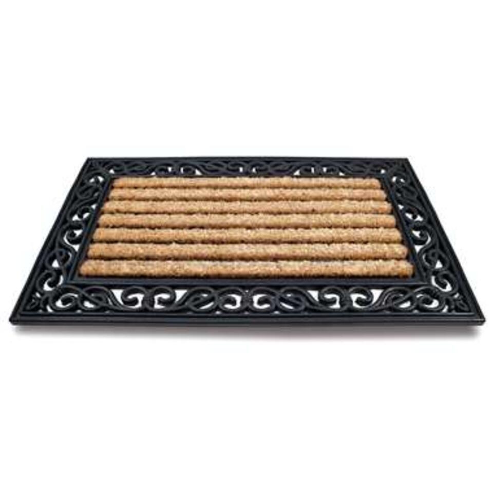  Sorx Deurmat - Kokos En PVC - Klassiek - Bruin - 75 X 45 Cm