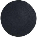 Interieur05 Vloerkleed - Jute Rond - Zwart - 150Ø