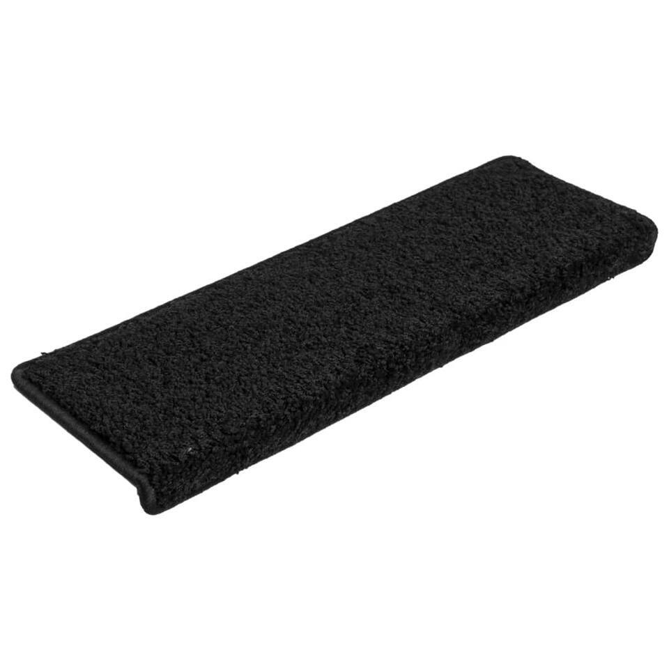 VidaXL Trapmatten 15 St 65x21x4 Cm Zwart