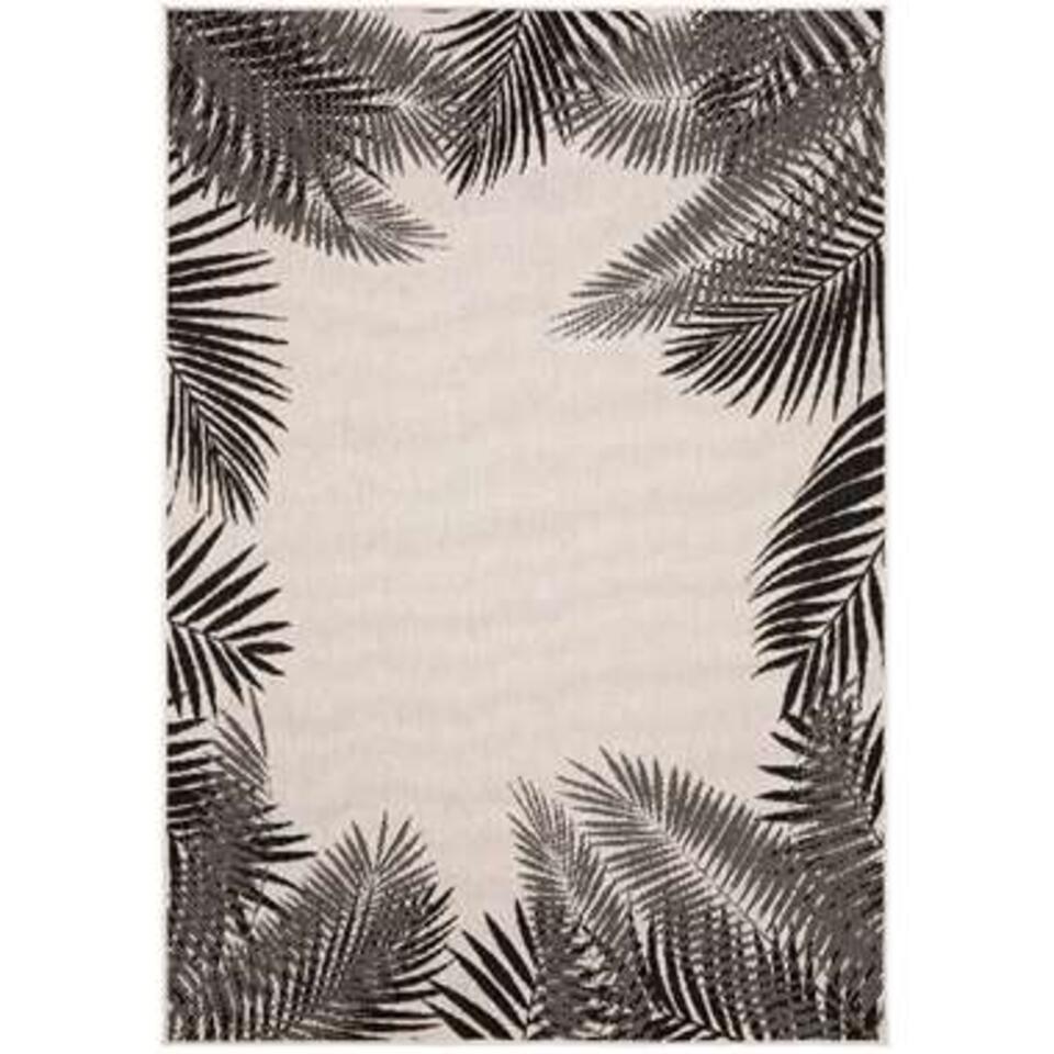  Eva Interior Buitenkleed - Leaf - Zwart - 160x230 Cm