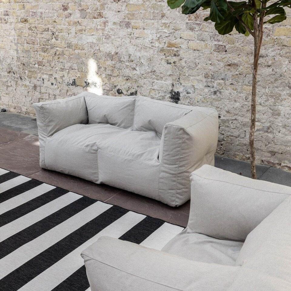  Interieur05 Buitenkleed Stripes Zwart/wit Dubbelzijdig - 230 X 160 Cm