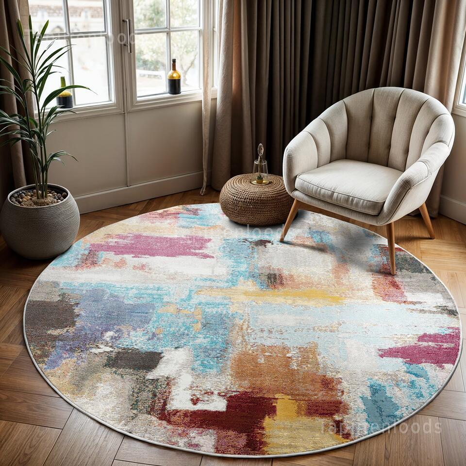  Picasso Artisan Vintage Rond Vloerkleed Multi Laagpolig - 240 CM ROND