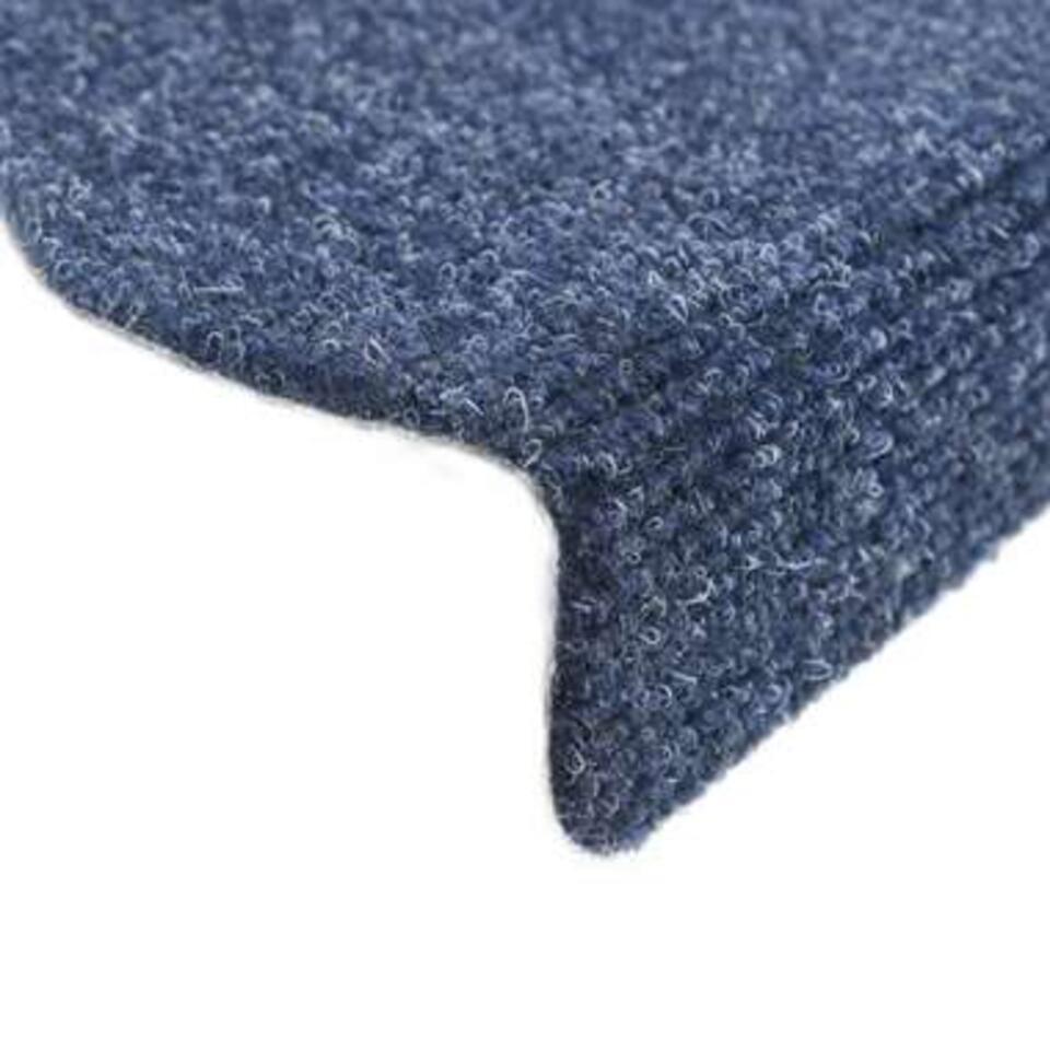  VidaXL Trapmat Zelfklevend 65x21x4 Cm Naaldvilt Blauw 15-delig