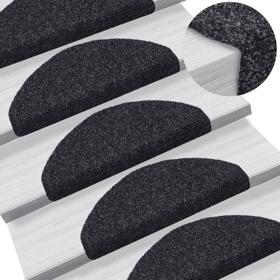  VidaXL - Trapmat - Zwart - Polypropyleen - 65 X 21 X 4 Cm - 10 Stuks