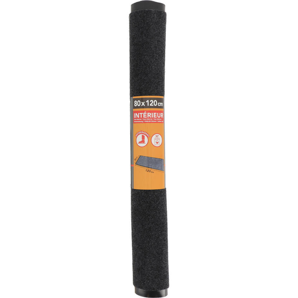 Merkloos Luance Deurmat - Grijs - 80x60 Cm - PVC-polyester - Droogloopmat