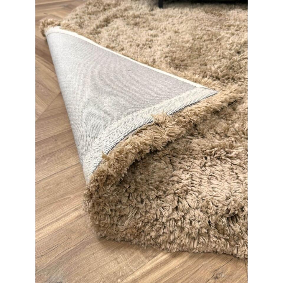  Interieur05 Hoogpolig Vloerkleed Polyester Pilo Taupe - 290 X 200 Cm